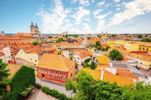 Eger,,Hungary,,View,Over,Medieval,Old,Town,From,The,Historical